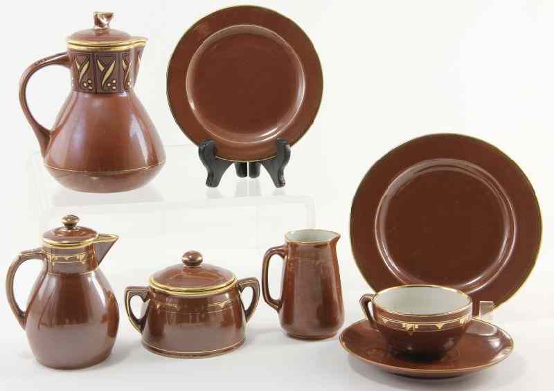 Appraisal: Hugo Reinhold Chinain an Art Deco brown and gold gilt