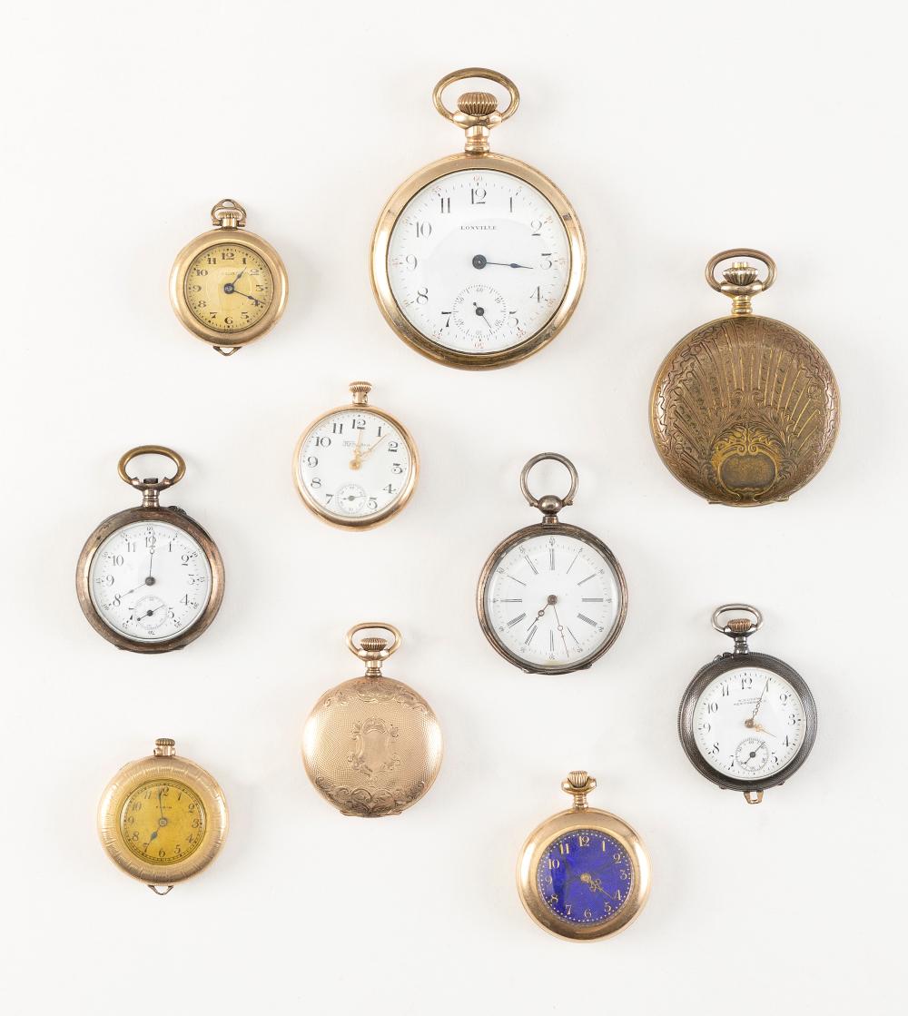 Appraisal: TEN POCKET WATCHES TH TH CENTURY DIAMETERS FROM TO TEN