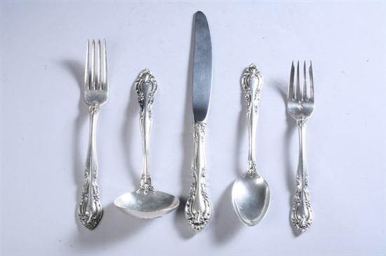 Appraisal: -PIECE ALVIN STERLING SILVER FLATWARE SERVICE Vivaldi pattern Service for