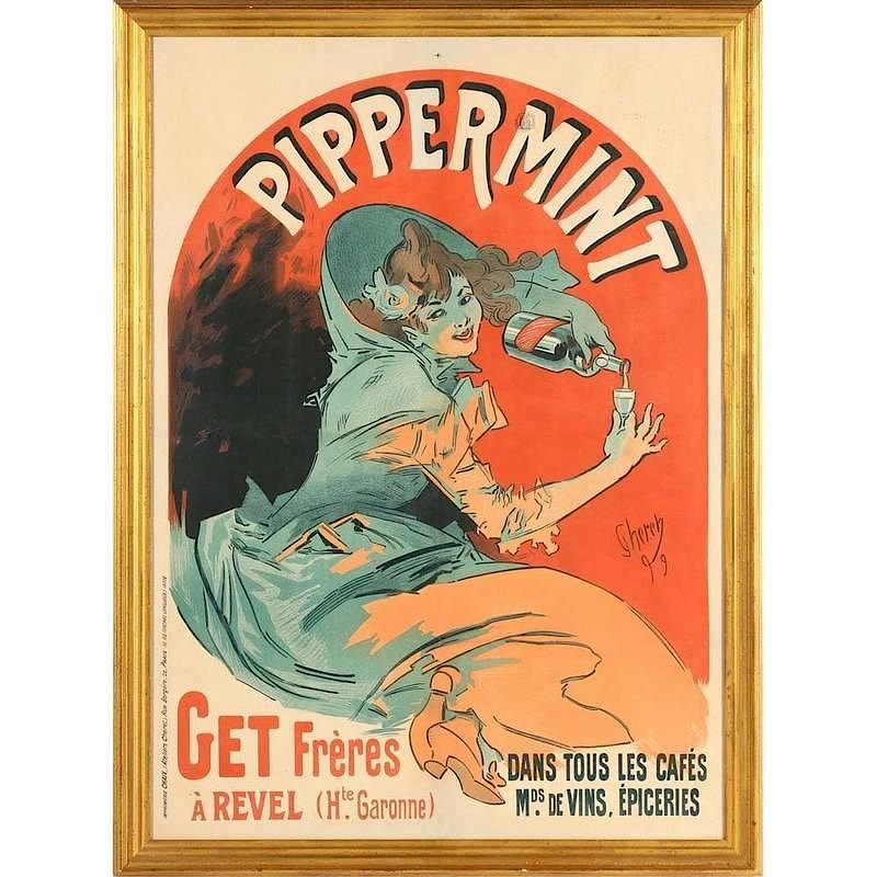 Appraisal: Jules Cheret French - Pippermint Poster color lithograph signed and