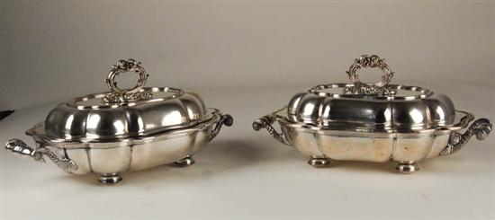 Appraisal: A Matched Pair of Sheffield Plated Covered Vegetables each with