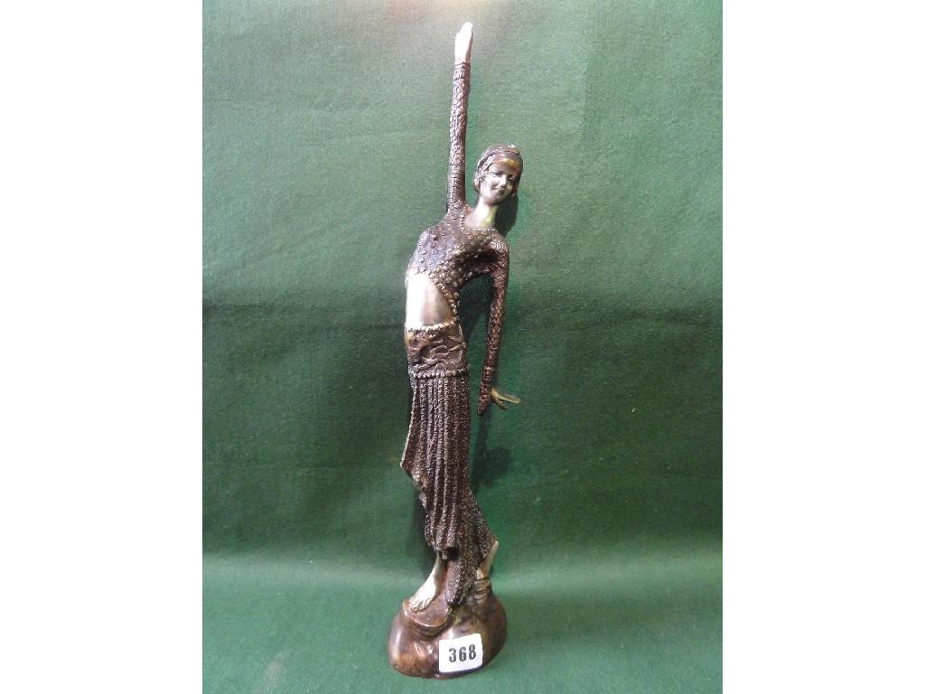 Appraisal: An Art Deco style figurine of a dancing girl