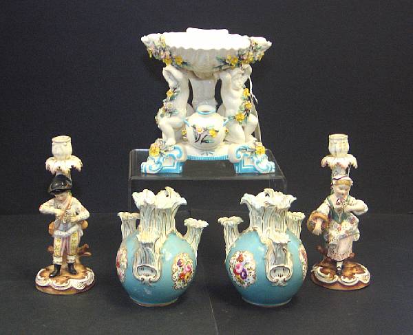 Appraisal: An assembled group of English porcelain second half th century