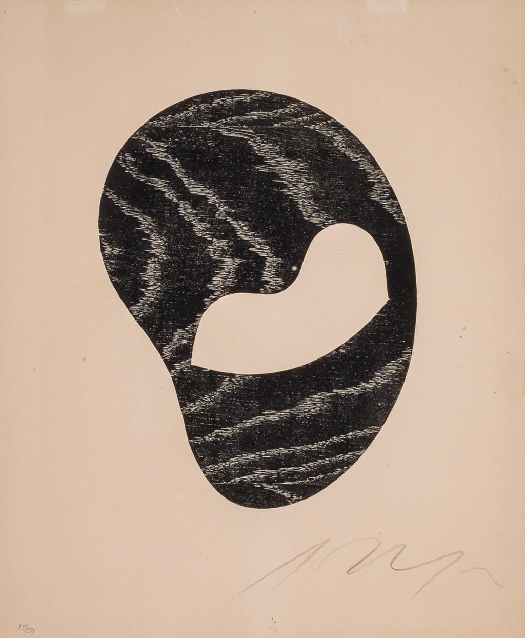 Appraisal: JEAN HANS ARP French - Signes Mask On My Way