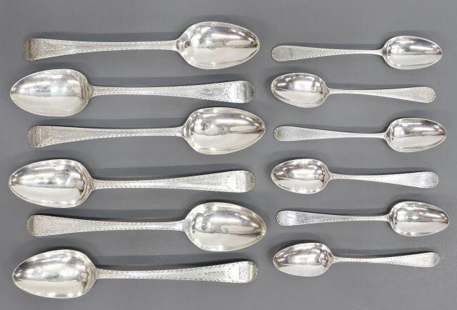 Appraisal: lot of English sterling silver spoons Hester Bateman United Kingdom