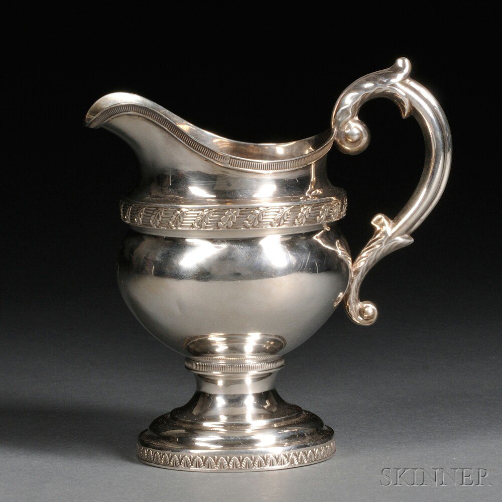 Appraisal: Silver Cream Jug Robert and William Wilson Philadelphia c baluster-form