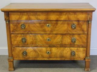 Appraisal: th Century French Commode with Drawers Flanked by Bronze Mounted