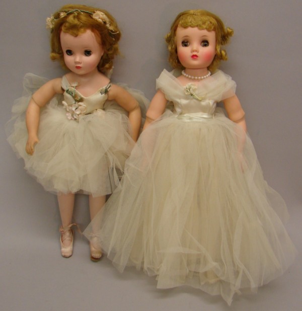 Appraisal: Pair of HP vinyl Elise dolls - Both have HP