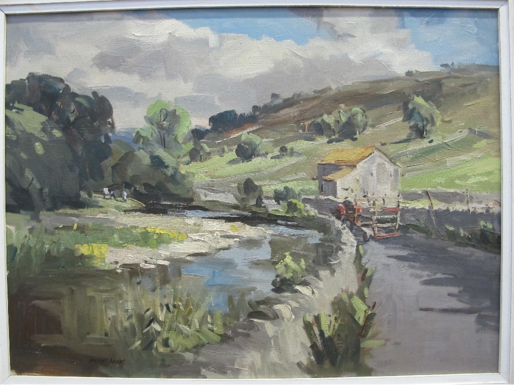 Appraisal: ANGUS RANDS Oil on canvas 'High Summer Kettlewell' signed recto