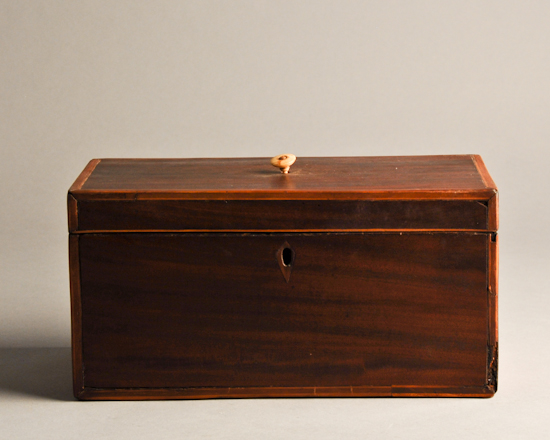 Appraisal: An E th C Mahogany Tea Caddy probably English having