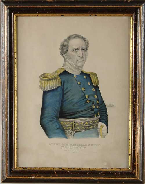 Appraisal: CURRIER IVES American Publisher th Century LIEUT GEN WINFIELD SCOTT