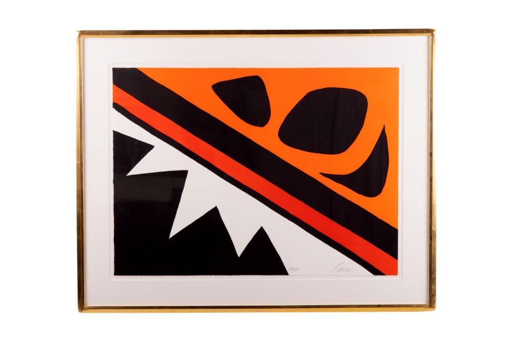 Appraisal: ALEXANDER CALDER LA GRENOUILLE ET LA SCIE circa lithograph in