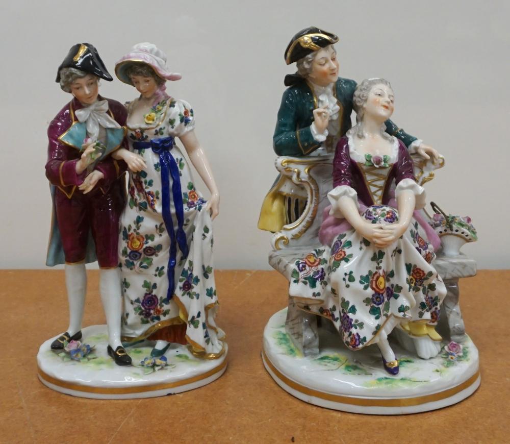 Appraisal: Two Capodimonte Porcelain Figural Groups H in cm