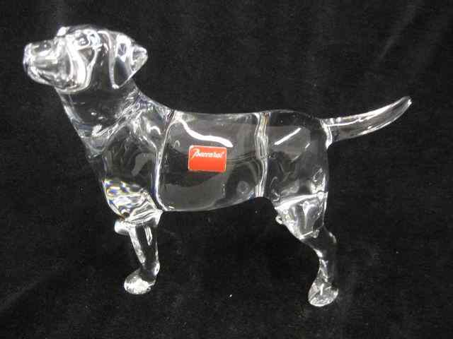 Appraisal: Baccarat Crystal Figurine of a Lab in box '' tall