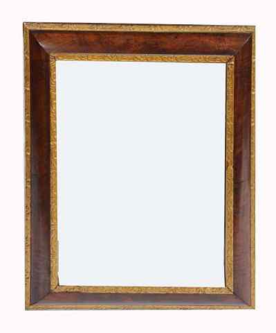 Appraisal: AN TH CENTURY STYLE WALNUT RECTANGULAR HANGING WALL MIRROR with