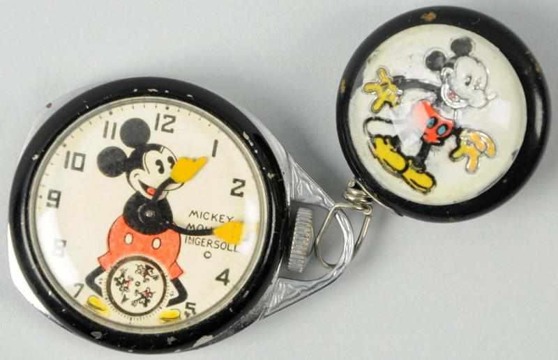 Appraisal: Walt Disney Mickey Mouse Character Lapel Watch Circa s Made