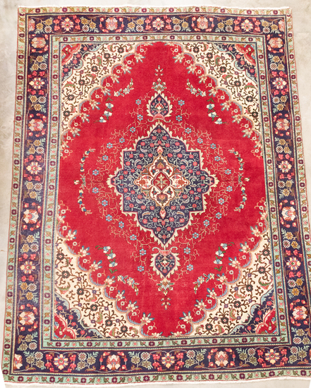 Appraisal: Multi-color Oriental Rug measuring ft x ft and is wool