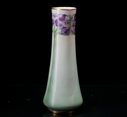 Appraisal: A D C porcelain vase with gilded rim decorated with