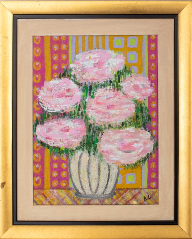 Appraisal: KAYO LENNAR 'FLORAL STILL LIFE' OIL ON CANVAS Kayo Lennar