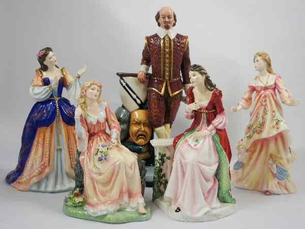 Appraisal: Royal Doulton Set of Figures comprising William Shakespeare HN Juliet