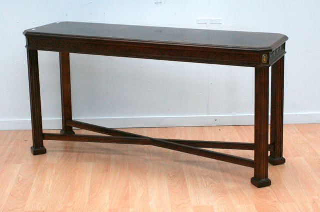 Appraisal: A mahogany and inlaid hall table cms wide cms deep