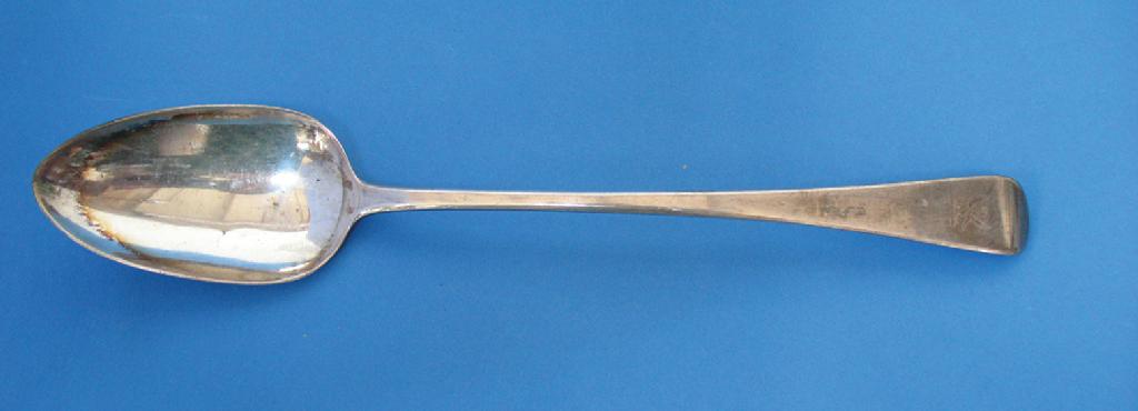 Appraisal: A GEORGE III BASTING SPOON of Old English pattern crested