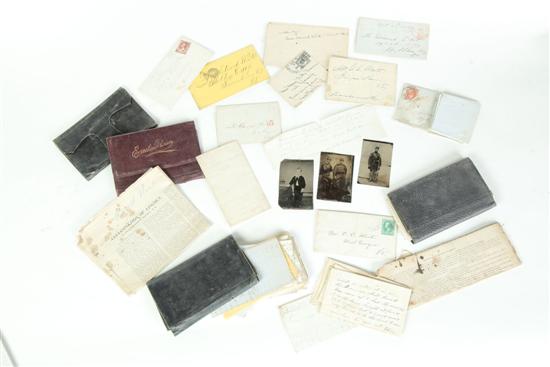 Appraisal: CIVIL WAR TIN TYPES AND CIVIL WAR-ERA LETTERS Belonging to