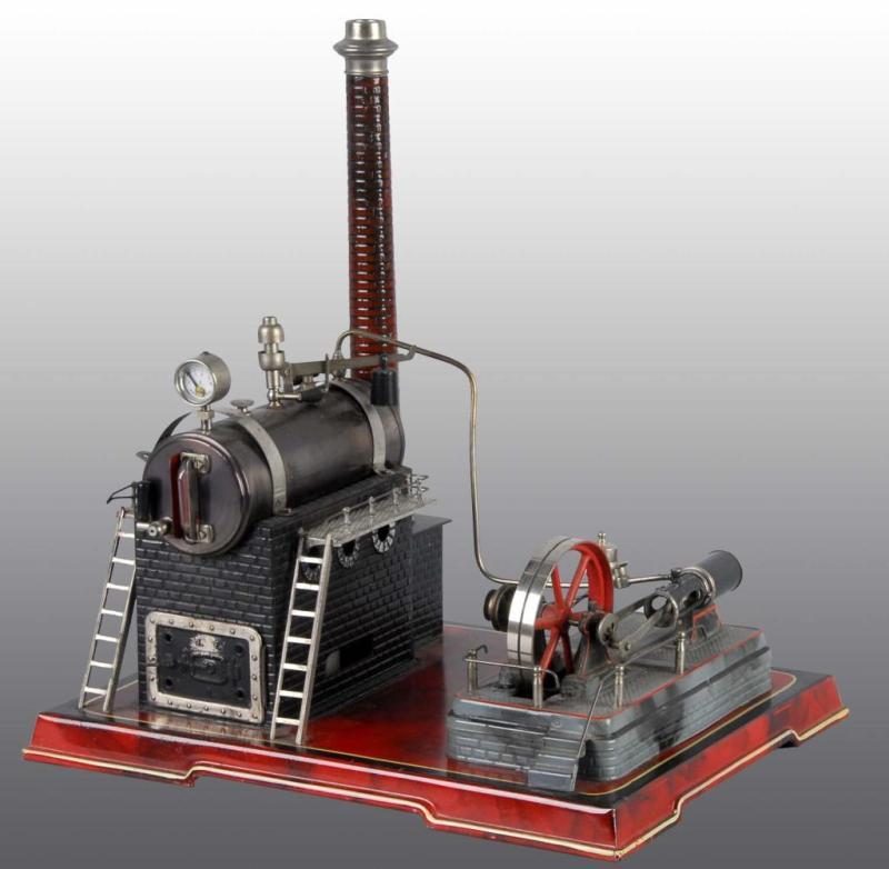 Appraisal: J Falk Horizontal Steam Engine Toy Description The boiler has