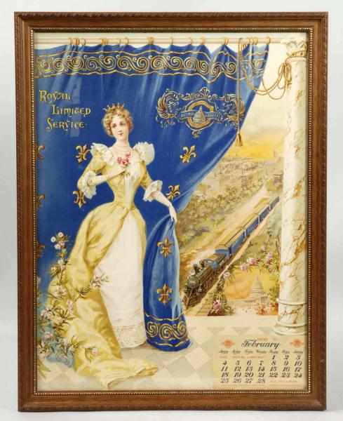 Appraisal: Royal Limited Service Railroad Calendar Description Paper Beautiful image of