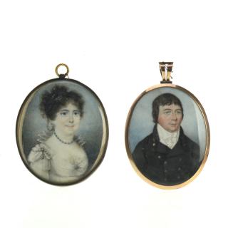 Appraisal: Early American portrait miniatures Early American portrait miniatures th th