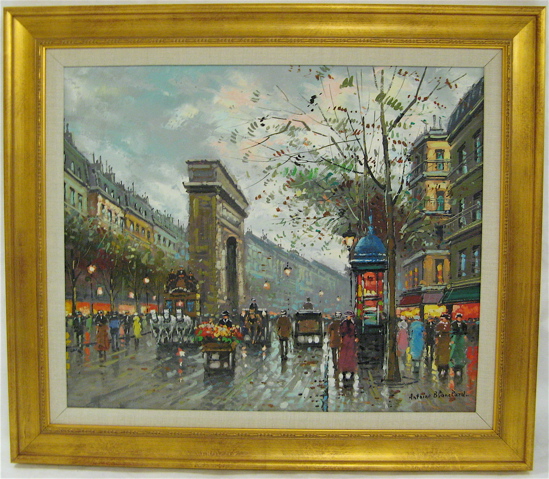 Appraisal: ANTOINE BLANCHARD JR OIL ON PANEL French born A Paris