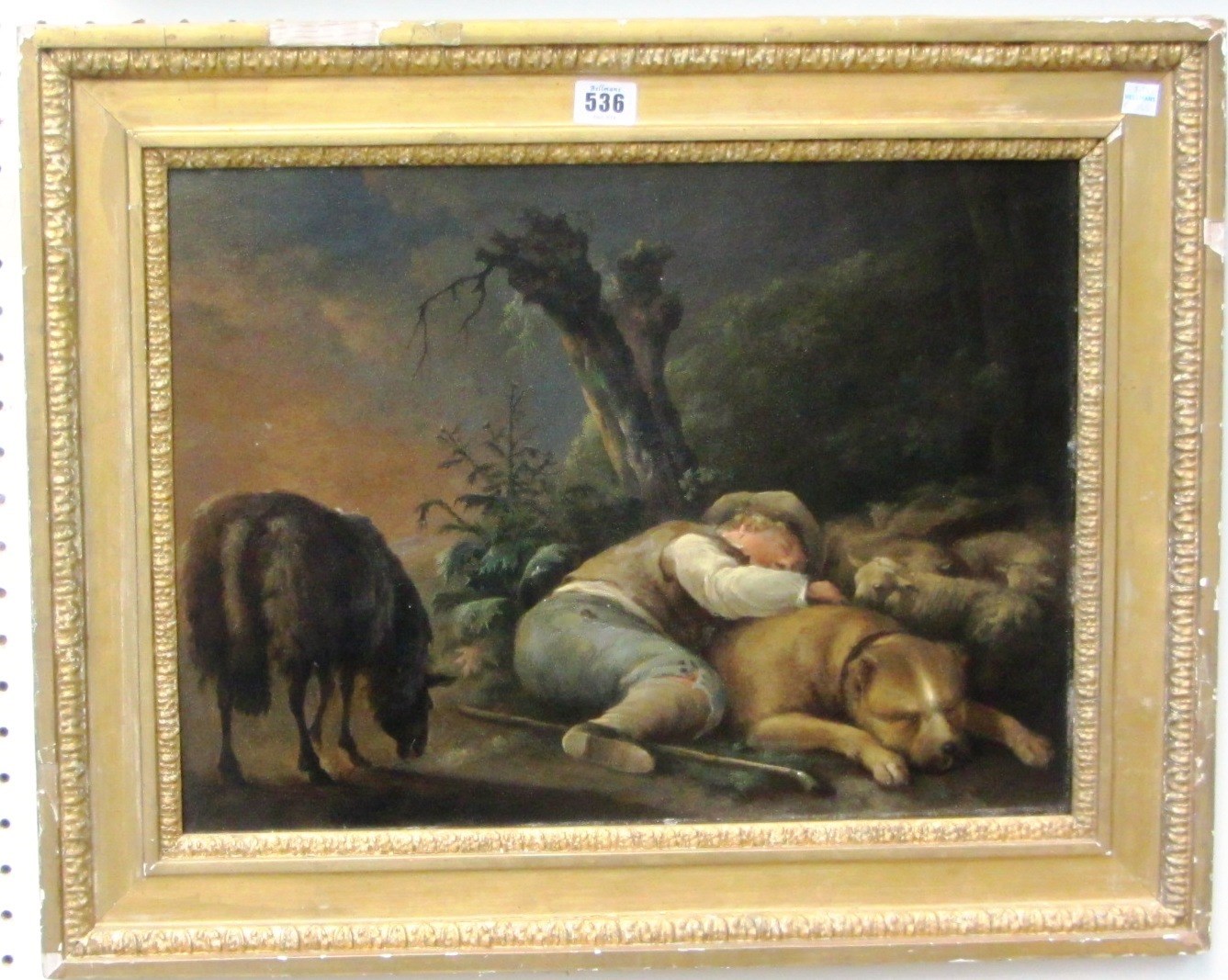 Appraisal: Dutch School th century The shepherd boy's nap oil on