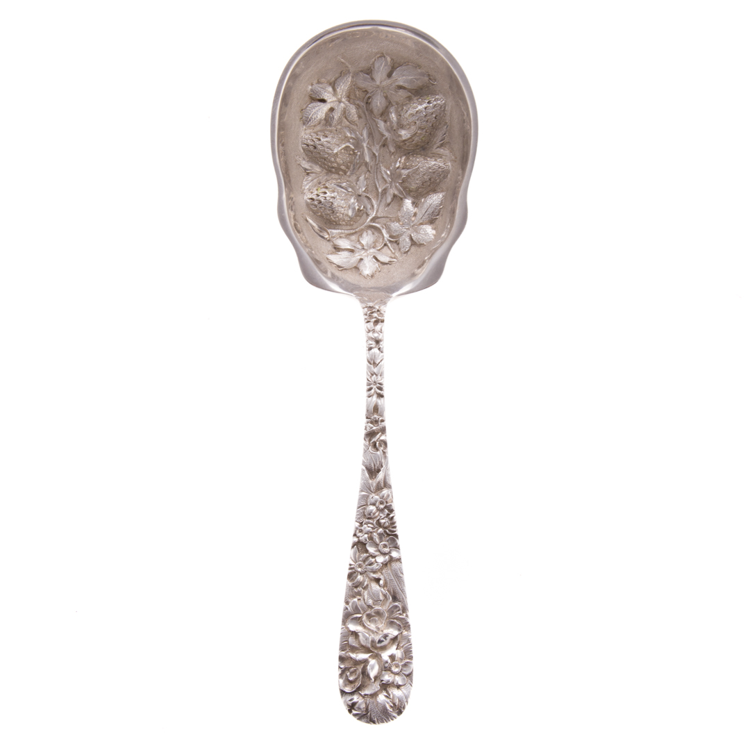 Appraisal: Rare Stieff Princess sterling berry spoon Stieff sterling silver berry