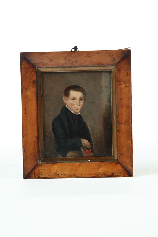 Appraisal: PORTRAIT OF A YOUNG MAN AMERICAN SCHOOL ND QUARTER- TH