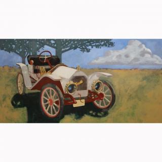 Appraisal: Large Hupmobile Contemporary O C Hupmobile Large contemporary painting of