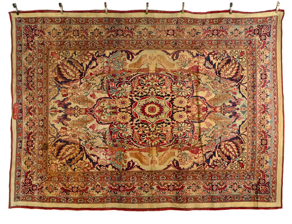 Appraisal: KERMANSHAH SIGNED PERSIAN CARPET th C Persian Kermanshah signed carpet