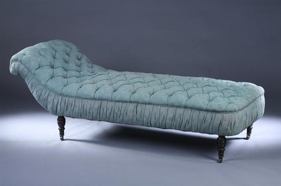 Appraisal: AMERICAN CLASSICAL REVIVAL TUFTED AND BUTTONED DAY BED th century