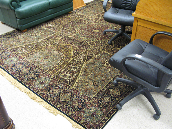 Appraisal: FINE HAND KNOTTED ORIENTAL CARPET Indo-Persian overall scrolling floral raceme