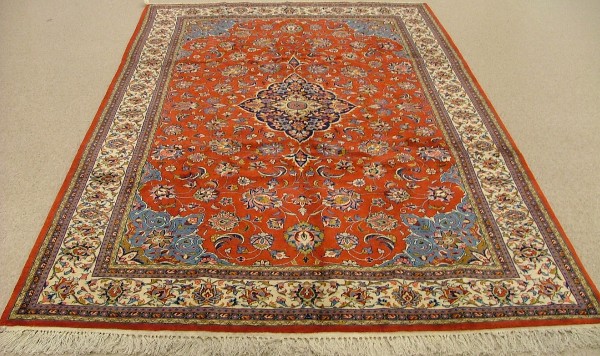 Appraisal: PERSIAN SAROUK CARPET Arak province central Iran floral and central