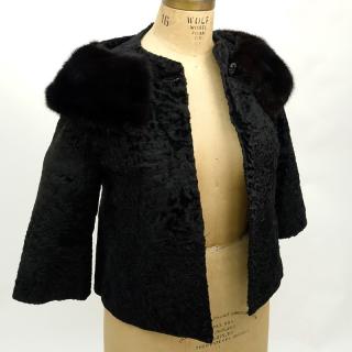 Appraisal: Vintage Marshall Field Company Black Persian Lamb Coat Vintage Marshall