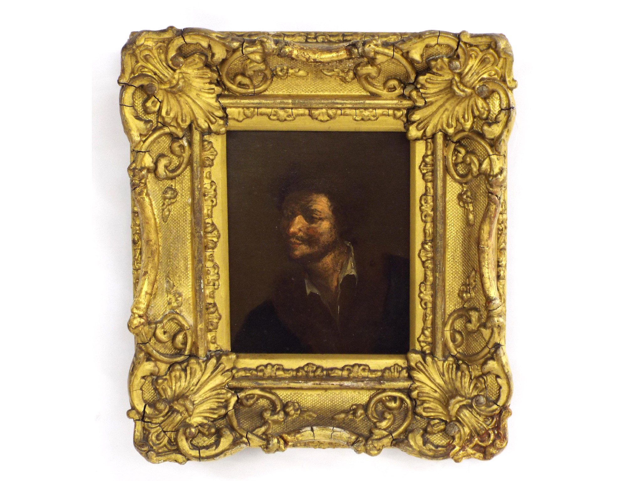 Appraisal: After Rembrandt - bust portrait of a moustached gentleman oil