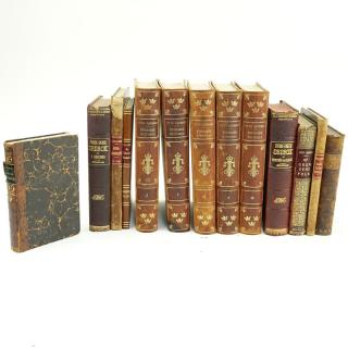 Appraisal: Lot of Thirteen Antique Leather Bound Hardcover Books Scandinavia Titles