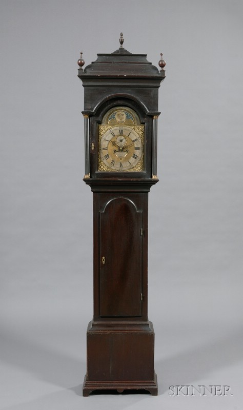 Appraisal: Walnut Queen Anne Tall Clock Gawen Brown Brattle Street Boston