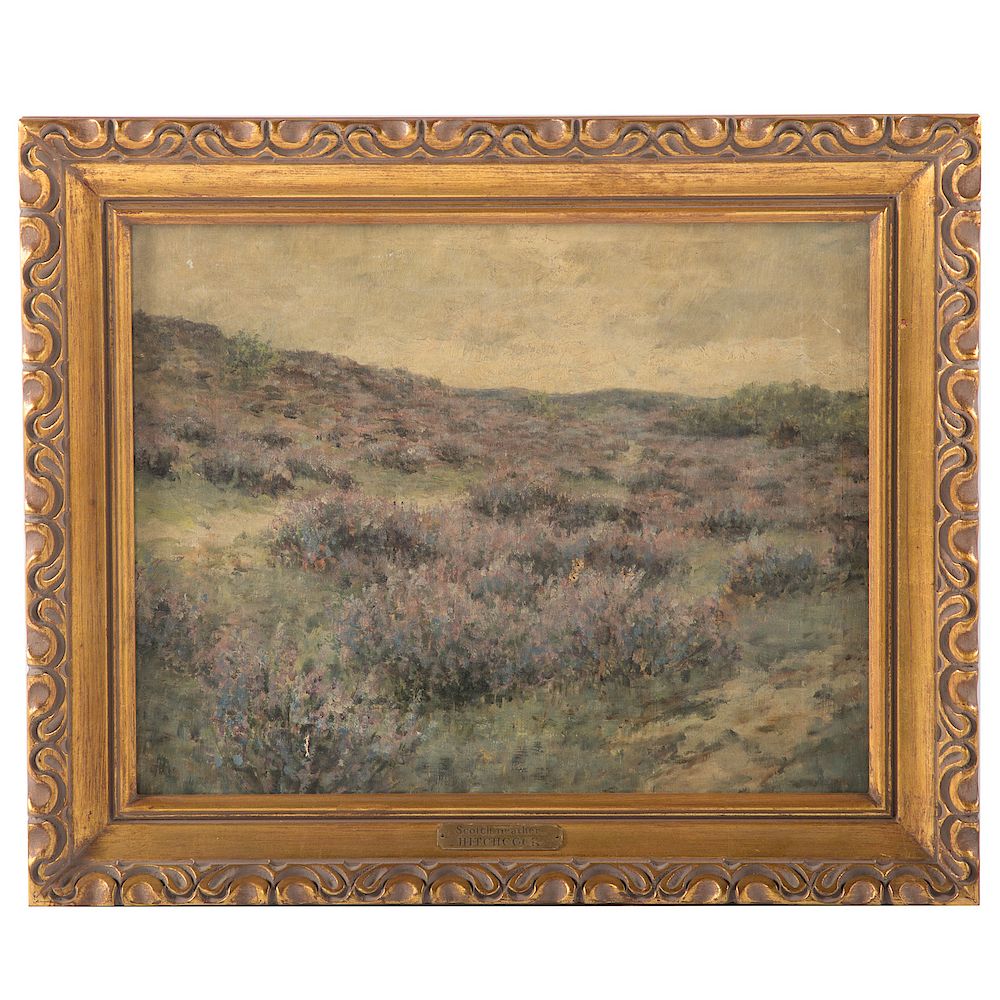 Appraisal: George Hitchcock Extensive View of a Meadow American - Oil