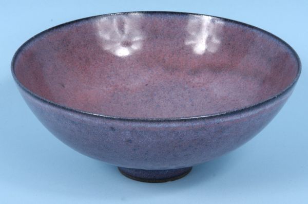 Appraisal: Lovera ceramic lavender bowl diam good condition Provenance Robert O