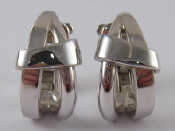 Appraisal: Asprey A pair of white metal tests carat gold earrings