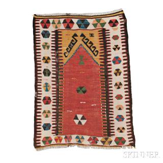 Appraisal: Turkish Prayer Kilim c ft in x ft in Estimate