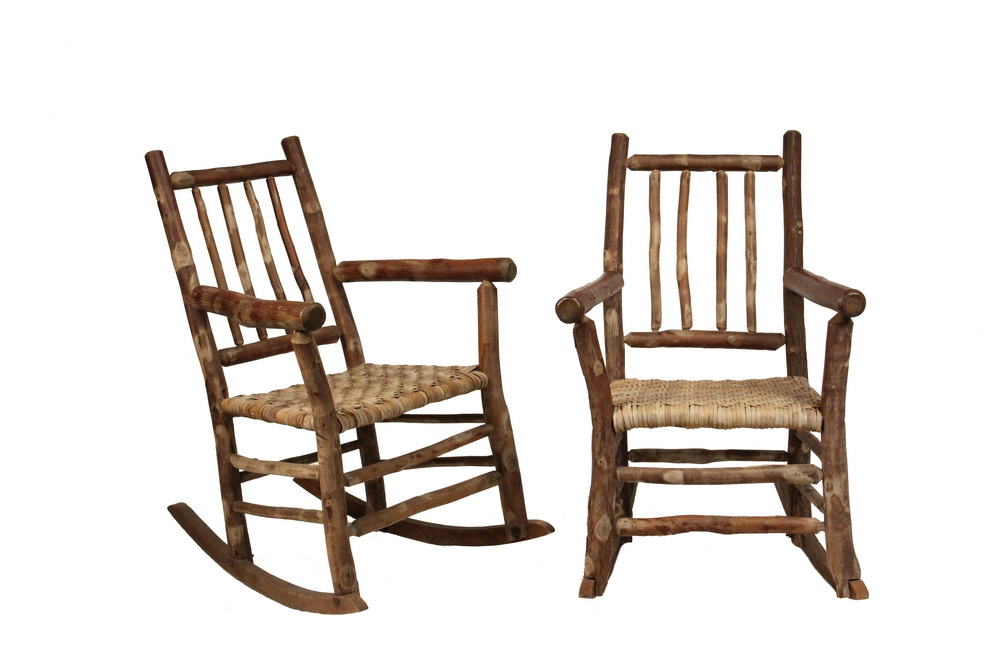 Appraisal: ADIRONDACK ROCKERS - th c Branch Built Rockers probably 'Old