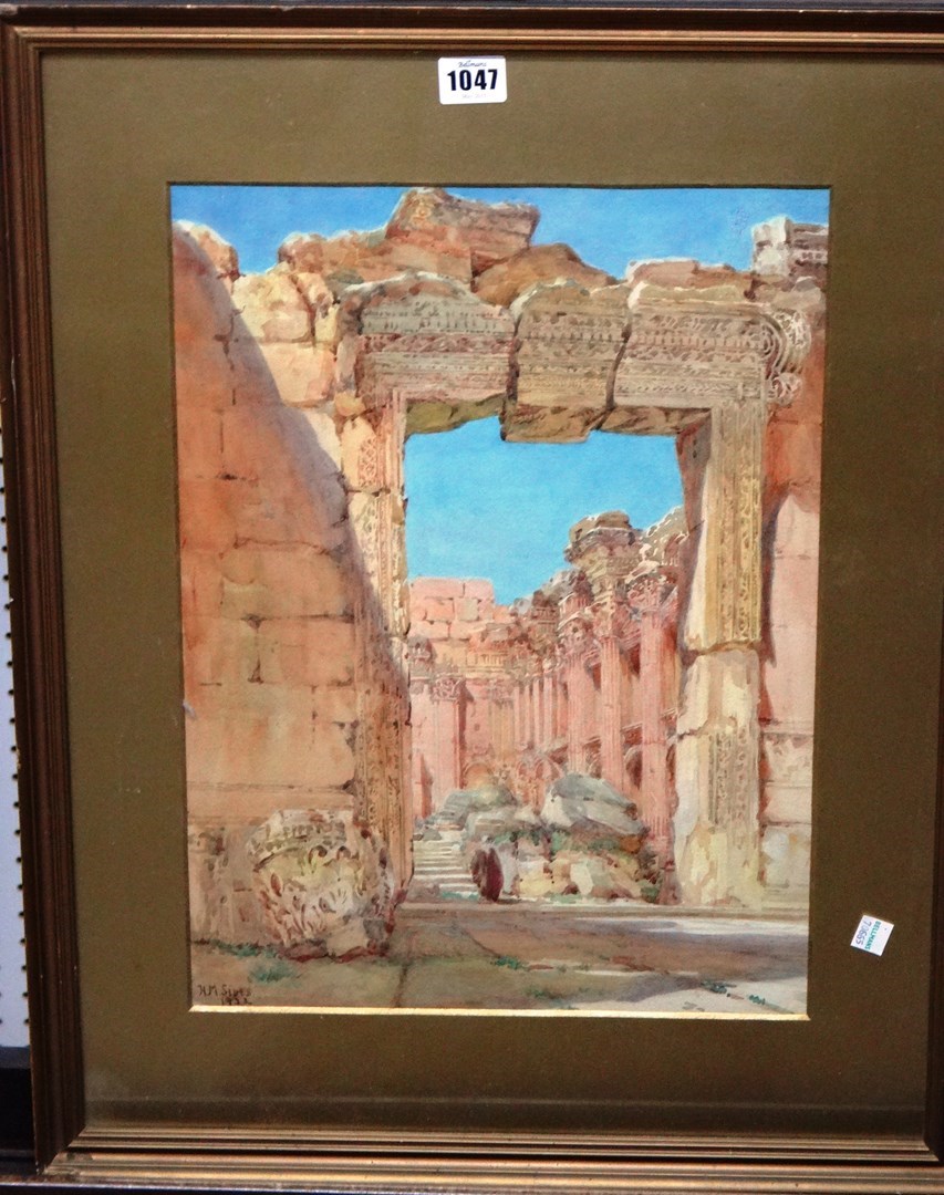 Appraisal: Hilda Mary Sides b Ruined Temple watercolour signed and dated