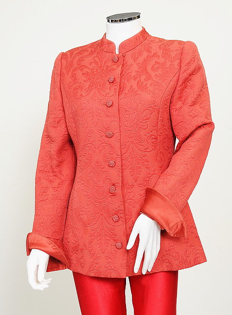 Appraisal: A rose pink coloured Valentino jacket with embossed floral pattern